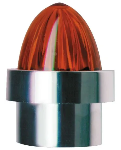 UP86069-Watermelon Lens Bumper Guide Top With Chrome Base - Amber (2-Pack)