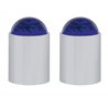 UP86073-Dome Lens Bumper Guide Top With Chrome Base - Blue (2-Pack)