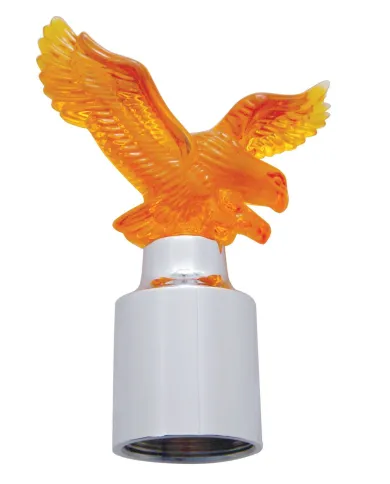 UP86086-Eagle Bumper Guide Top With Chrome Base - Amber (2-Pack)