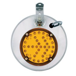 UP86503-8-1/2" 430 Stainless Steel Convex Mirror With LED - Driver
