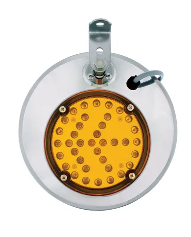 UP86504-8-1/2" 430 Stainless Steel Convex Mirror With LED - Passenger