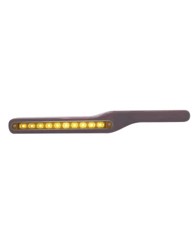 UP87992-Wood Armrest With LED Light For Peterbilt- Amber LED/Amber Lens (Pair)