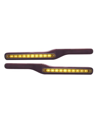 UP87992-Wood Armrest With LED Light For Peterbilt- Amber LED/Amber Lens (Pair)