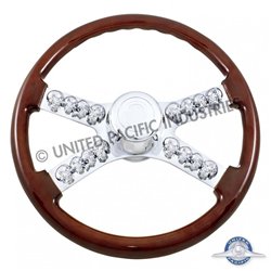 UP88127-18" Skull Steering Wheel With Hub & Horn Kit  - International