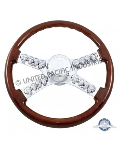 UP88127-18" Skull Steering Wheel With Hub & Horn Kit  - International
