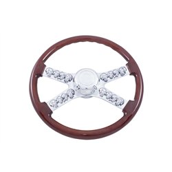UP88128-18" Skull Steering Wheel With Hub & Horn Kit  - Freightliner 1989-July 2006