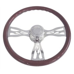 UP88133-18" Flame Steering Wheel With Hub & Horn Kit  - Freightliner 1989-July 2006
