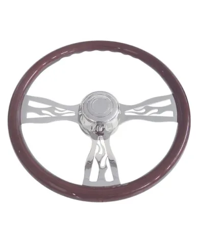 UP88133-18" Flame Steering Wheel With Hub & Horn Kit  - Freightliner 1989-July 2006