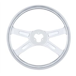 UP88210-18" Stainless Steel 4 Spoke Steering Wheel