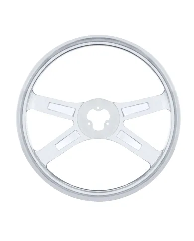 UP88210-18" Stainless Steel 4 Spoke Steering Wheel