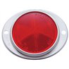 UP30710-3-3/16" Round Reflector With Aluminum Mount Base - Red