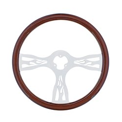 UP88220-18" Chrome Flame Steering Wheel