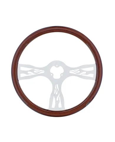 UP88220-18" Chrome Flame Steering Wheel