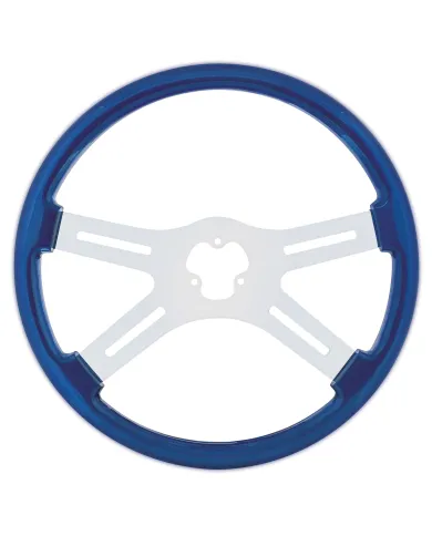 UP88224-18" Color 4 Spoke Steering Wheel - Electric Blue
