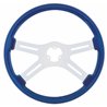 UP88224-18" Color 4 Spoke Steering Wheel - Electric Blue