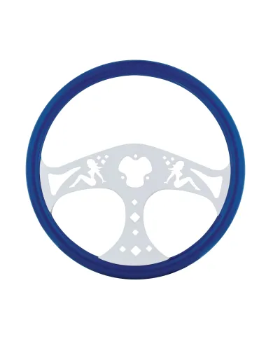 UP88240-18" Color Lady Steering Wheel - Electric Blue