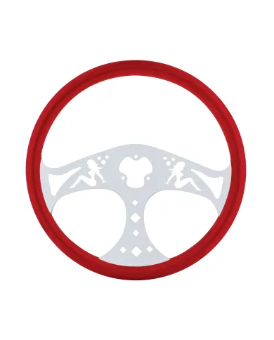 UP88241-18" Color Lady Steering Wheel - Indigo Red