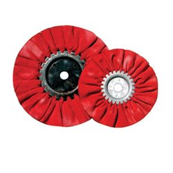 UP90023-8" Red Treated Airway Buff - 5/8" & 1/2" Arbor