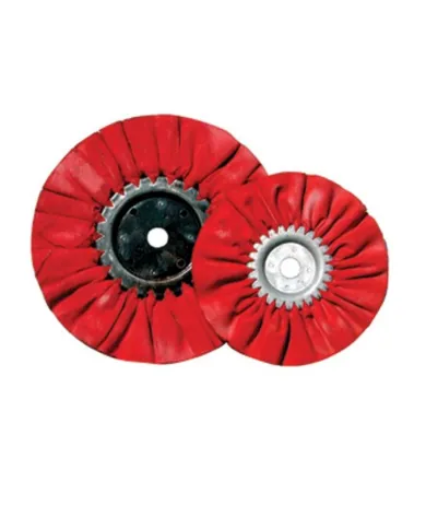 UP90023-8" Red Treated Airway Buff - 5/8" & 1/2" Arbor