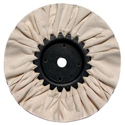 UP90024-8" White Treated Airway Buff - 5/8" & 1/2" Arbor