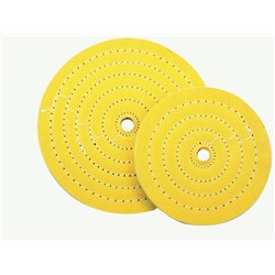 UP90080-8" Yellow Treated Muslin Buff - 5/8" Arbor