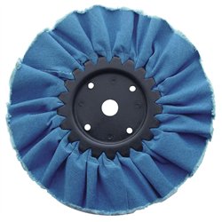 UP90082-8" Blue Treated Airway Buff - 5/8" & 1/2" Arbor