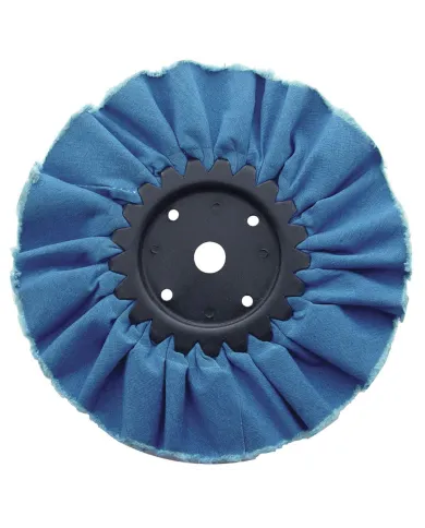 UP90082-8" Blue Treated Airway Buff - 5/8" & 1/2" Arbor
