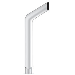 UPB3-65-036-6" Bull Reduce To 5" OD Bottom Exhaust - 36" L