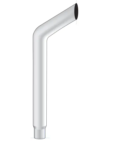 UPB3-75-060-7" Bull Reduce To 5" OD Bottom Exhaust - 60" L