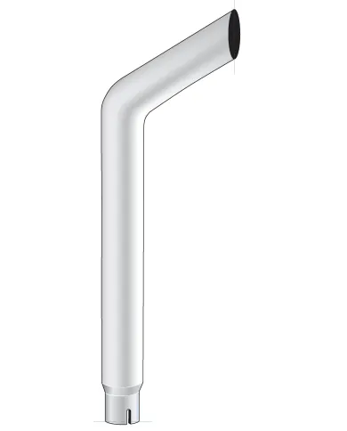 UPB4-65-108-6" Bull Reduce To 5" ID Bottom Exhaust - 108" L