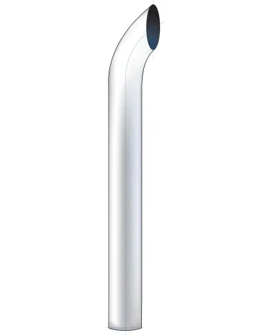 UPC1-5-024-5" Curved Plain Bottom Exhaust - 24" L