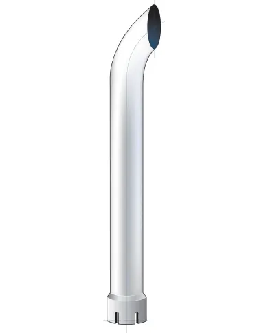 UPC2-6-048-6" Curved Expanded/Slotted Bottom Exhaust - 48" L