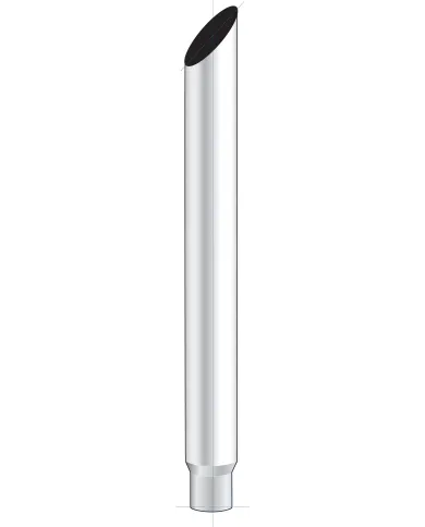 UPM3-65-096-6" Mitred Reduce To 5" O.D. Bottom Exhaust - 96" L
