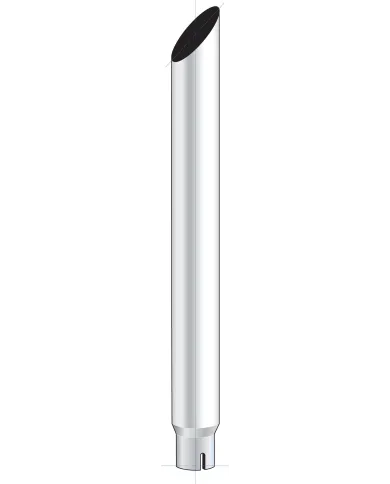 UPM4-65-072-6" Mitred Reduce To 5" I.D. Bottom Exhaust - 72" L