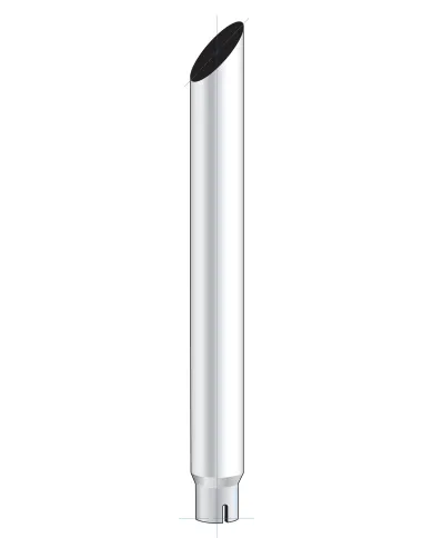 UPM4-75-096-7" Mitred Reduce To 5" I.D. Bottom Exhaust - 96" L