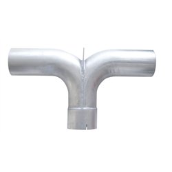 UPYAD-5-02A-Universal Aluminized 5" Y Pipe With Divider - 25" W X 14" H