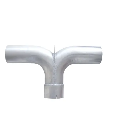 UPYAD-5-02A-Universal Aluminized 5" Y Pipe With Divider - 25" W X 14" H