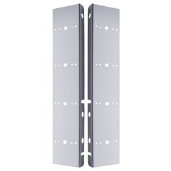 UP30975-1-Peterbilt Stainless Front Air Cleaner Brackets Only - 4 Light Cutouts Each (Pair)