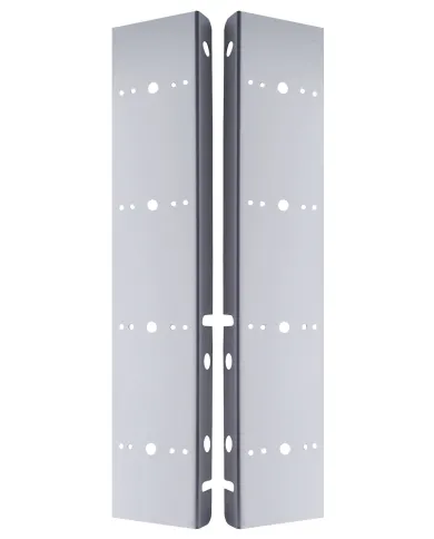 UP30975-1-Peterbilt Stainless Front Air Cleaner Brackets Only - 4 Light Cutouts Each (Pair)