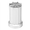 GG10234 - CR. PLASTIC 8 SPOKE SCREW-ON NUT COVER 33MM X 3-3/8" H