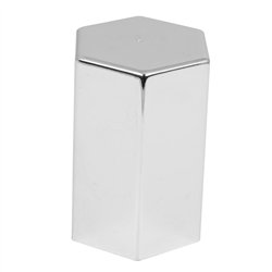 GG10237 - CR. PLASTIC 33MM X 3" H HEX FLAT TOP PUSH-ON NUT COVER