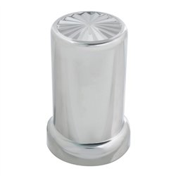 GG10259 - CR. PL. PIN WHEEL PUSH-ON NUT CVR W/FLANGE 33MMX3-3/8"