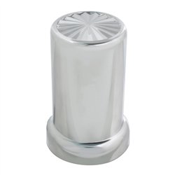 GG10262 - CR. PL. PIN WHEEL SCREW-ON NUT CVR W/FLANGE 33MMX3-3/8"
