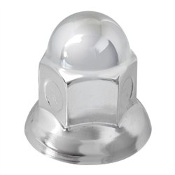 GG10271 - CR. STEEL ACORN PUSH-ON NUT CVR W/FLANGE 33 M/MX2-1/16"H