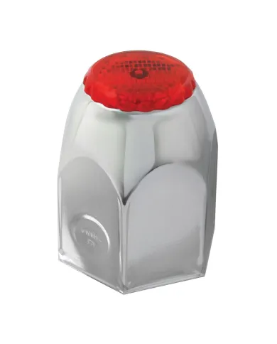 GG10290 - CR. STEEL PUSH-ON NUT CVR 1.5"X2" W/RED REFLECTOR