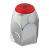 GG10290 - CR. STEEL PUSH-ON NUT CVR 1.5"X2" W/RED REFLECTOR
