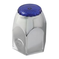 GG10310 - CR. STEEL PUSH-ON NUT CVR 1.5"X2" W/BLUE REFLECTOR