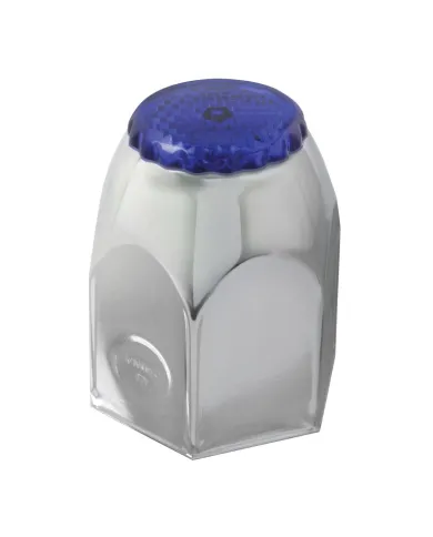 GG10310 - CR. STEEL PUSH-ON NUT CVR 1.5"X2" W/BLUE REFLECTOR