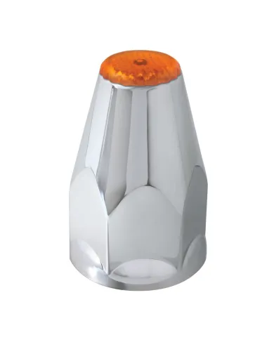 GG10320 - CR. PL. SCREW-ON 33 M/MX3-1/4" NUT CVR W/AMBER REFLECTOR