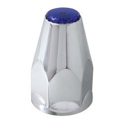 GG10321 - CR. PL. SCREW-ON 33 MMX3-1/4" NUT CVR W/BLUE REFLECTOR